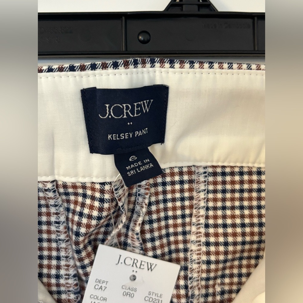 New J.Crew Plaid Size 6 Kelsey Pants